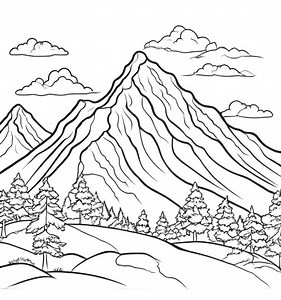 Mountains Coloring Pages 75 TOP Pages Landscapes Coloring Page Mountain Landscape Coloring Page - Etsy UK