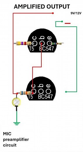 How to build Portable Microphone Preamplifier circuit diagram