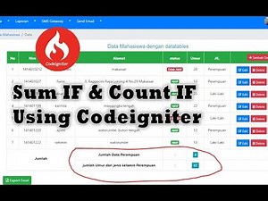 Tutorial Codeigniter 3 Select SUM IF & COUNT IF With Mysql #28
