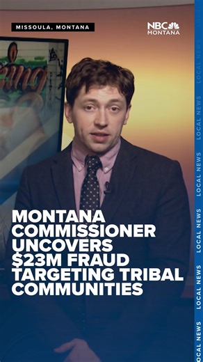 Montana State Auditor & Insurance Commissioner James Brown's office uncovered a multi-million-dollar health care fraud scheme that targeted vulnerable members of Montana’s tribal communities, saving a state insurer and its customers over $23.3 million. https://bit.ly/3YXed4P | NBC Montana