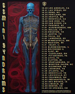 👁⃤ ° SYNNERS — Attendance is mandatory 11.05 AUSTIN, TX - Come And Take It Live 11.06 TULSA, OK- Shrine 11.07 LAWRENCE, KS - The Bottleneck 11.09 MINNEAPOLIS, MN - Skyway Theater 11.10 MADISON, WI - The Annex 11.11 JOLIET, IL - The Forge 11.12 BLOOMINGTON, IL - Castle Theater 11.14 BELVEDERE IL- Apollo Theatre 11.15 FLINT, MI - Machine Shop 11.16 CLEVELAND, OH - The Foundry 11.17 PITTSBURGH, PA - Crafthouse 11.18 LITITZ, PA - Mickeys Black Box 11.19 CLIFTON, NJ - Dingbats 11.22 SPARTANBURG, SC 