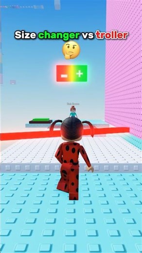 🤯 Size changer VS troller !! #roblox #robloxshorts