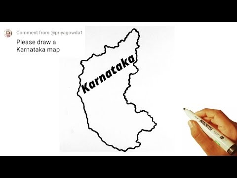 Drawing Karnataka Map Simple Way