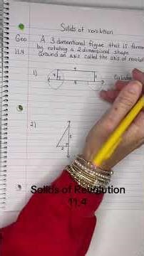 Geo. 11.4 Sketching Solid of Revolution #sketch #solid #revolution #cylinder #cone