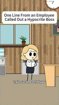 One line from an employee called out a hypocrite Boss #animation #work #viral #worklife