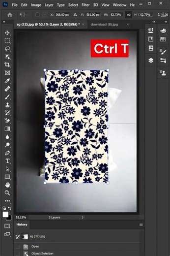 Fabric Texture Mockup Design in Photoshop #shorts