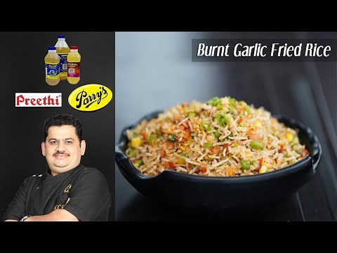 Venkatesh Bhat makes Burnt Garlic Fried Rice | fried rice recipe with burnt garlic | lunch box ideal