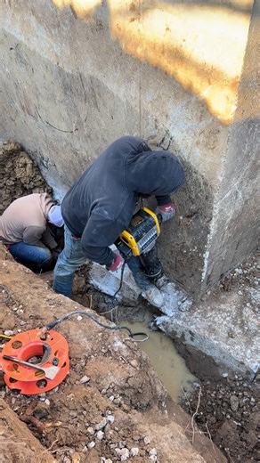 Getting this foundation prepped! #fyp #FoundationCracks #FoundationProblems #BeforeTheRepair ##LocalBusiness