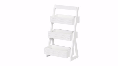 RiverRidge Home 3-Shelf Storage Caddy - Freestanding Bathroom Caddy with Open Shelves for Towels, Washcloths & Decor, Lightweight with Handle