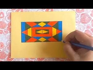 How to draw the design in a rectangle#Art&Beyond