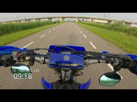 Yamaha WR450F Supermoto | 0-100 and TOPSPEED