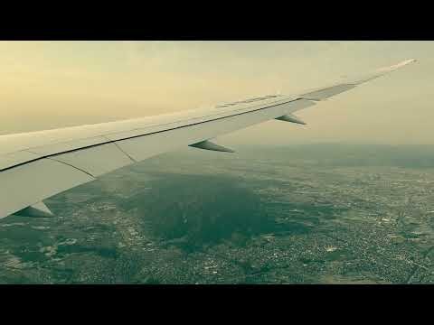 Landing in Osaka at a beautiful twilight hour: All Nippon Airways BOEING787-10 JA981A