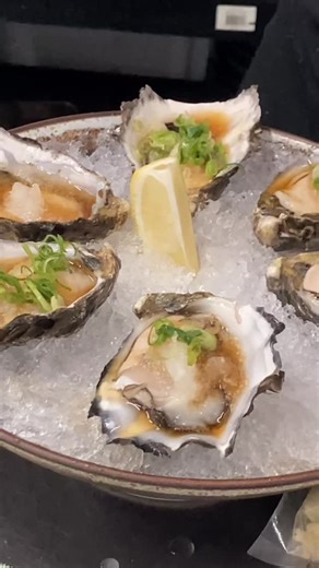 Izakaya Gaku Five dock on Instagram: "🦪✨ Fresh Oysters with Shiso Sauce (6 pcs) ✨🦪 Clean, briny, and ultra-fresh oysters topped with fragrant shiso sauce for a bright, herbal finish. Light, refreshing, and perfect to start your meal. 🌿 #IzakayaGaku #FreshOysters #ShisoSauce #JapaneseFlavours #SeafoodLovers SydneyEats IzakayaVibes"