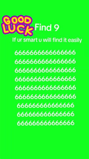 GOOD LUCK FINDING NUMBER 9