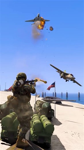 One Man Army Destroys 2 Fighter Jets gtaV ep476 #shorts #short