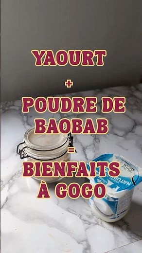 Poudre de baobab + yaourt = ton organisme te remerciera #bienêtre #superaliments