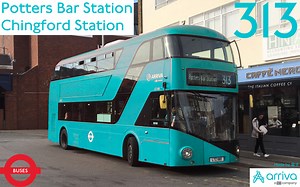 【UKBusRide No.84】伦敦巴士：Potters Bar Station 313 Chingford Station