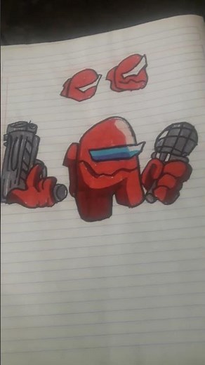 among us fnf vs impostor v4 draw red impostor