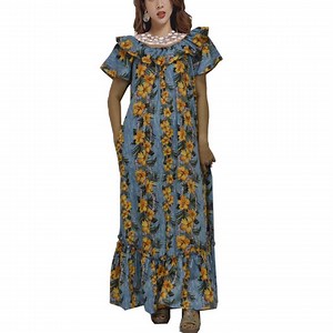 Hawaiian Muumuu Dress for Mom | Cotton Lei Hibiscus Print | Birthday Gift | Handmade in Hawaii | Vintage Floral Beach Dress | Relaxed Fit - Etsy