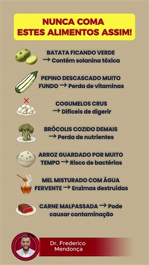 ❌🍽 NUNCA COMA ESTES ALIMENTOS ASSIM — O ERRO QUE TODO MUNDO COMETE!📌 #medicina #saúde #dieta