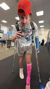 Faked a broken leg with a real cast - they gave him first class