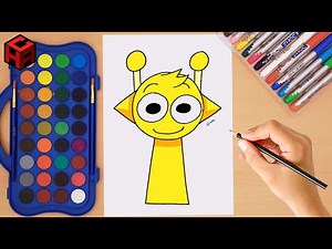 How to draw Simon | Step by step | Sprunki pyramixed