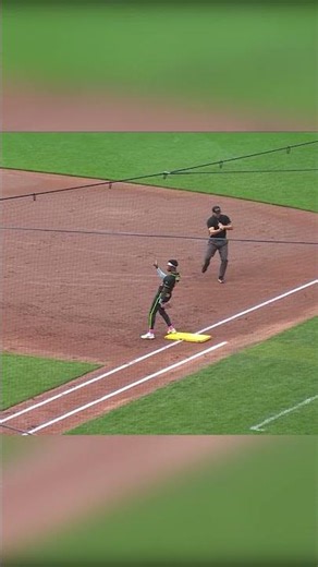 Double Trick Play from the Party Animals at American Family Field #baseball #bananaball