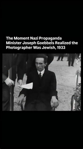 The Moment Nazi Propaganda Minister Joseph Goebbels Realized the Photographer Was Jewish, 1933