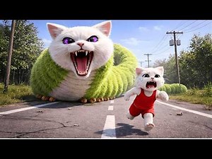 🐍🥺🐱 A Tiny Kitten’s Unexpected Moment with a Lizard (Emotional AI Story) #aicat #animation #cute