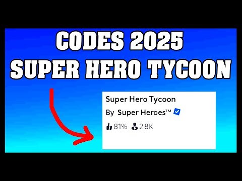 Super Hero Tycoon Codes 2025 / Roblox ! 🎮🔑
