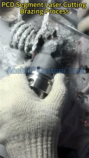 PCD Segment Laser Cutting and Brazing for PCD Milling Tool Manufacturing