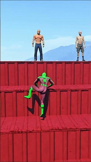 GTA 5 Epic Spiderman Ragdolls | Jumps / Fails ep.1422 #shorts