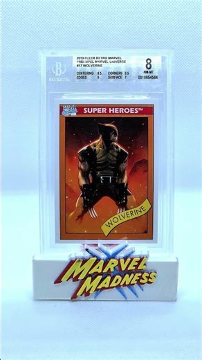 🔥2013 RETRO 1990 IMPEL Marvel Universe Fleer Wolverine #17 BGS Graded #marvel #retro #marvelcomics