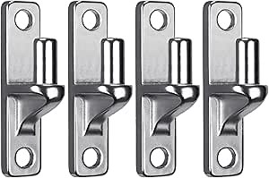 Insaga Cast Gate Hinges 304 Stainless Steel Heavy Duty 4 Pack, One-Piece Non-Welded Wall Mount with 5/8" Pin for Gates Fences Barn Chain Link Gate