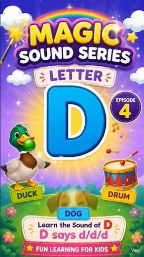 Letter D Sound for Kids | D says d d d 🐶 #lettersoundssongforkids