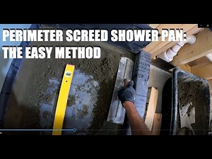 EASY MORTAR BED FOR SHOWER....anyone can do it !