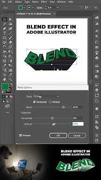 How to create editable Text with Blend Effect in adobe illustrator | #tutorial #graphicdesign #video