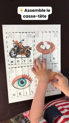 Apprendre les lettres avec des casse-tête 🔤