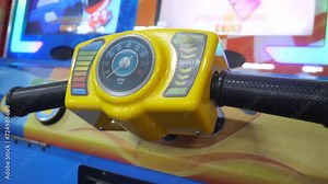 Slot machine steering wheel, game simulator. Game center