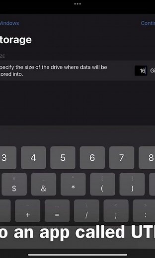 Installing Windows on an iPad using UTM #microsoft #tech #ipad #windows8 #shorts