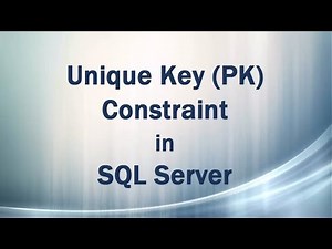 Unique Key (UK) Constraint in SQL Server