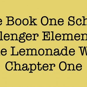 The Lemonade War Chapter #1