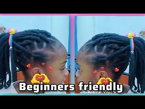 Simple box braids on short natural hair