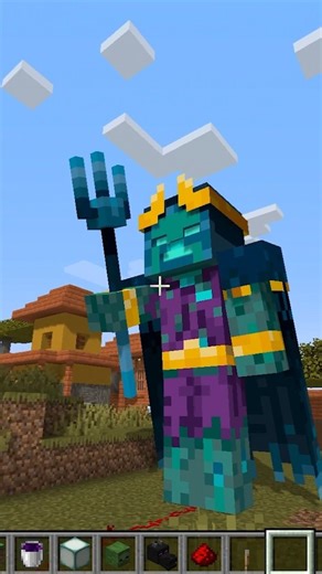 How to summon Zombie King in Minecraft? #minecraft #minecraftshorts #shorts