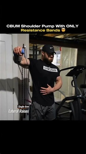 CBUM’s At-Home Shoulder Workout With Bands 😤🔥 #cbum #motivation #shorts
