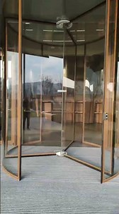 Automatic Revolving Glass Door Entrance System #doors