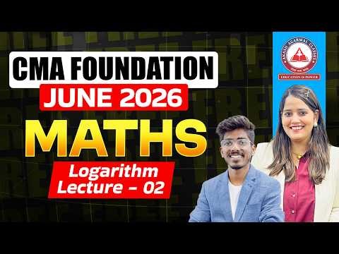 CMA Foundation Maths | Indices L1 | June 2026 & Dec 2026