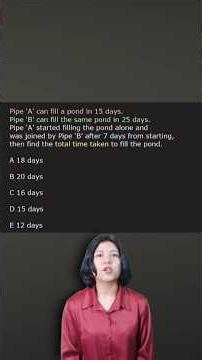 Pipe A & B Pond Problem Solved in Seconds | Time and Work Trick | SujataMaths #shorts