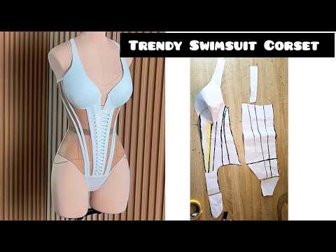 Create The Hottest Swimsuit Corset |Step-by-step Pattern Tutorial On Corset Pattern making