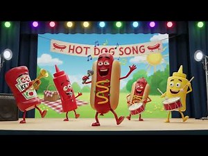 Hot Dog Song 🌭 | Funny Kids Song & Nursery Rhyme